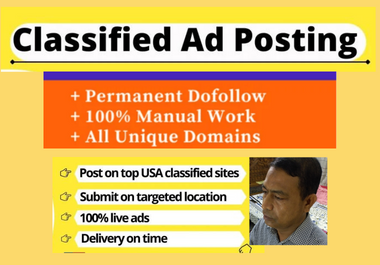 I will do 85 classified ads posting for rank site website optimization