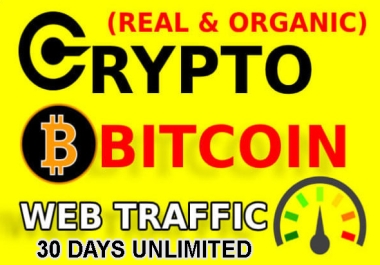 Daily ONE MONTH Unlimited Cryptocurrency Forex ICO Website Visitors Traffic