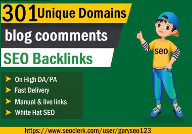 I will do 301 Unique Domains dofollow blog comments domains high quality