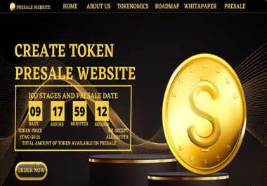 I will Create crypto landing page,  crypto website,  meme coin and token website