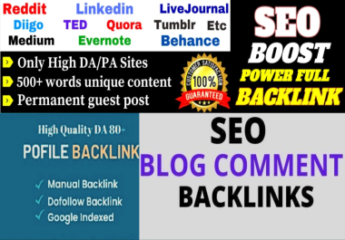 Manual 50 DA 80+ Whitehat backlinks to boost your website