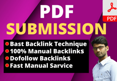 I will do pdf submission to top 80 pdf sharing spam free sites