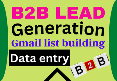 I will do 100 B2B lead generation,  LinkedIn lead,  and data entry