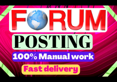 I will do forum 50 posting backlinks on high quality websites