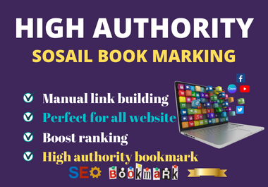 Create 50 social bookmarking backlinks manually for instant traffic
