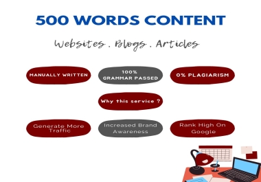 Write 500 Words High Quality SEO Content For Your Websites