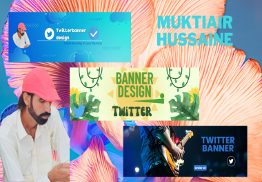 I will design a professional twitter header cover banner within
