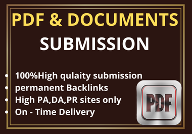 I will provide 60 manual PDF submission on high authority websites
