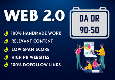 I will create 70 high DA DR dofollow web 2.0 SEO backlinks