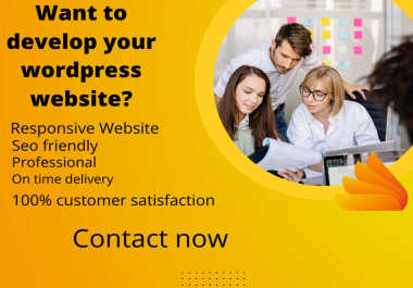 I will develop professional word press website for you