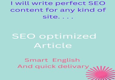 I will write perfect SEO content for any kind of site