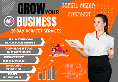 I will do your social media marketing manager and content creator