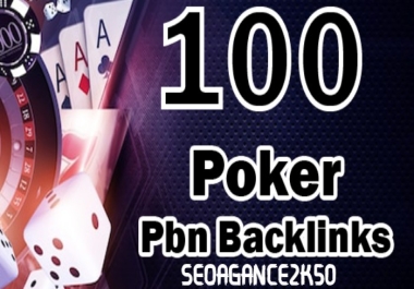 100PBN CASINO/ Poker/Gambling/Judi bola/ With Unique Domian Pbn backlinks