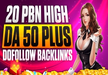 Build 20 PBN Dofollow Backlinks With High DA 50 Plus