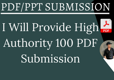I will provide fully manual method 70 PDF submission backlinks