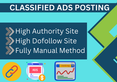 I will provide 60 ads posting through high domain authority sites