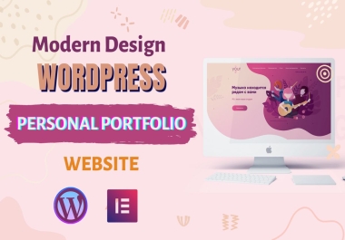 I will create personal portfolio,  business wordpress website design