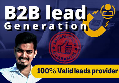 I will do targeted b2b lead generation,  business leads,  and data entry