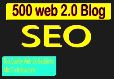500 Web 2.0 Blogs high Quality DA backlinks