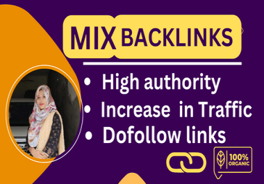 I will Provide 70 Mix high authority do follow quality high DA DR SEO Backlinks from unique domain