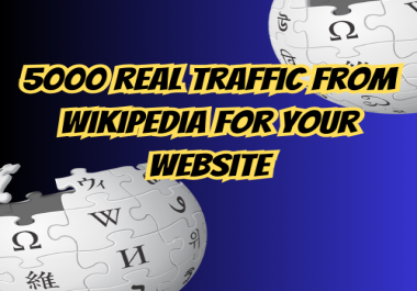 5000 real traffic from Wikipedia for your website