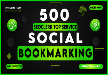 I will do 500 Social Bookmarking which increases Traffic and Ranking