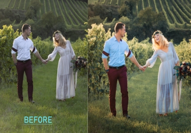 I will do wedding photo editing and lightroom photo editing
