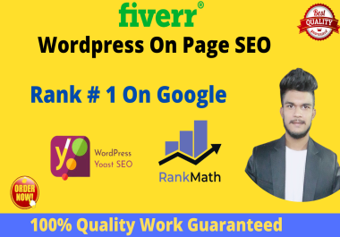 I will do wordpress yoast on page search engine optimization and google ranking