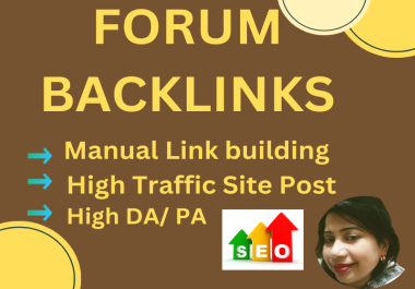 I will provide 60 forum backlinks through high authority sites