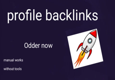 60 Profile backlinks provide high quality dofollow