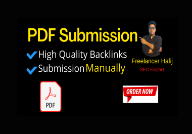 I will do manual PDF submission in high authority sites.