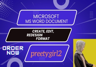 I will design,  edit,  format microsoft ms word document and PDF
