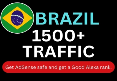 I will do Brazil Targeted 1500 High-Quality Web Traffic to Your Website or Blog Site.