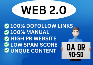 I will build 100 high authority dofollow web 2.0 SEO backlinks