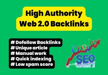 I Will do 6 High-Quality web 2.0 backlinks