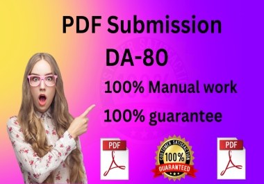 I will do PDF submission on 70 sites