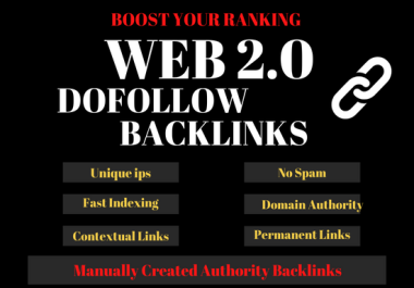 I will Build 40 High Quality Dofollow Web 2.0 Backlinks for SEO