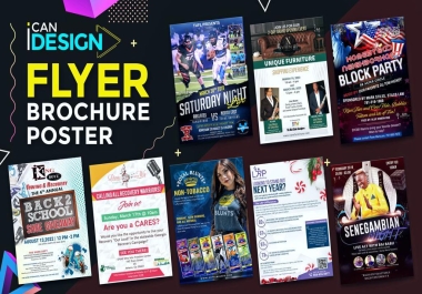 I will design awesome and perfect flyer poster and brochure