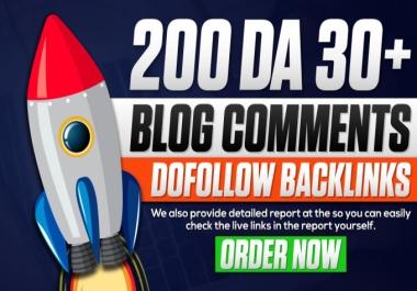 I will do 200 blog comments high quality dofollow seo backlinks,  Link building service