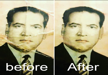 I will repair your old destroyed photos