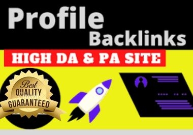 I will create 100 high DA 70+ authority social media profile backlinks,  SEO link building