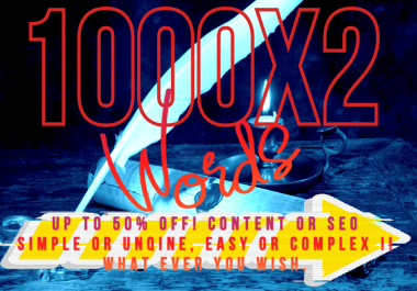 1000x2 Content-Writing I will give an SEO Optimized Blog/Article on any topic or trend as demanded