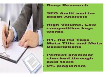 I will write your SEO article,  blog post,  case study content and essay