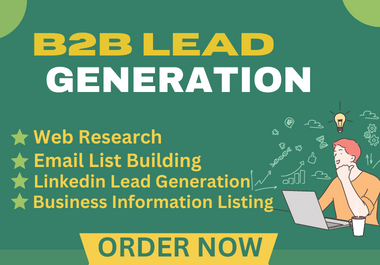 I will do 100 b2b lead generation linkedin and valid email list building