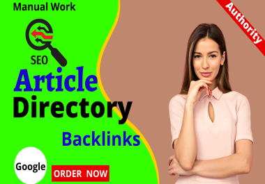 I will provide 100 article directories high quality backlinks manually