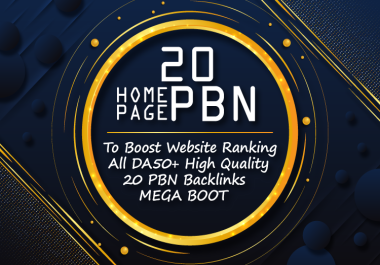 Rank your website 20 Homepage PBN DA 50 to 80