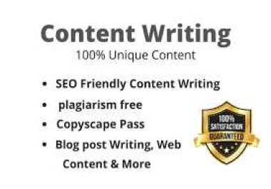I will write 1500 words SEO article and content writing on any topic for your blogs and websites