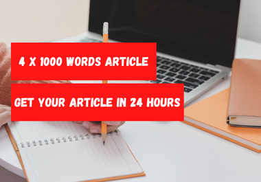 4x1000 Unique Words Articles for your Business
