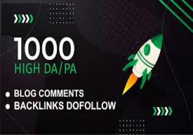You will get 1000 powerful seo blog comment backlinks