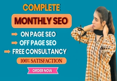 I will rank your website first page of google,  monthly seo service